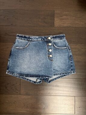 BDG Blue Denim Button-Front Women's Skort
